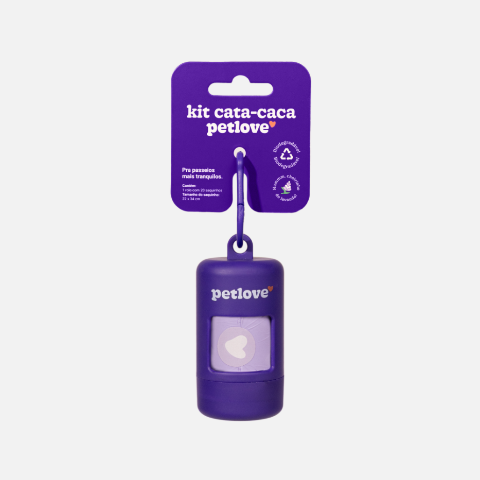 Kit Cata-Caca Dispensador Petlove ¿¿- 1 Rolo