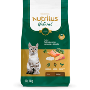 Ração Seca Nutrilus Natural Sabor Salmão e Arroz para Gatos Adultos - 10,1Kg