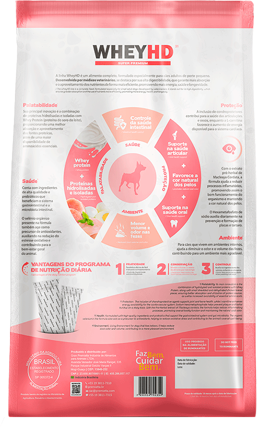 Ração Premiatta HD Alta Digestibilidade para Cães de Raças Miniaturas com até 4kg - 3Kg