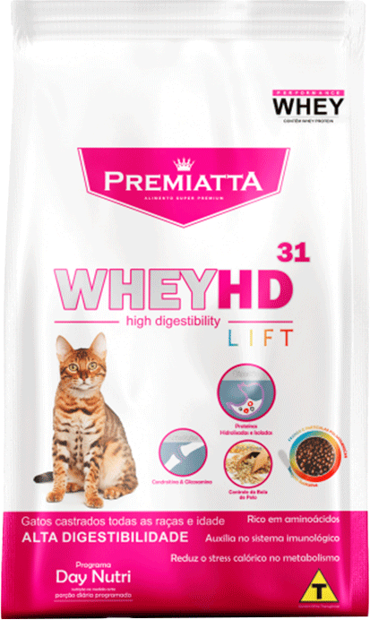Ração Premiatta HD Alta Digestibilidade Lift para Gatos Castrados - 1Kg