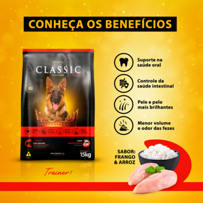 Ração Premiatta Classic Trainer para Cães Adultos de Porte Médio
