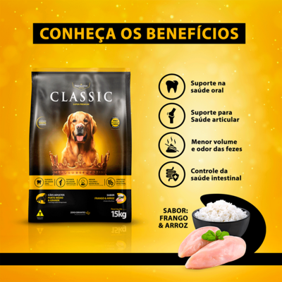 Ração Premiatta Classic para Cães de Raças Médias e Grandes