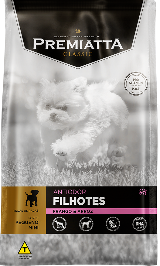 Ração Premiatta Classic Antiodor para Cães Filhotes de Raças Pequenas - 3Kg