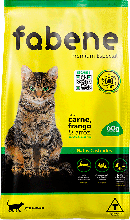 Ração Seca Fabene Premium Especial para Gatos Castrados - 10,1Kg