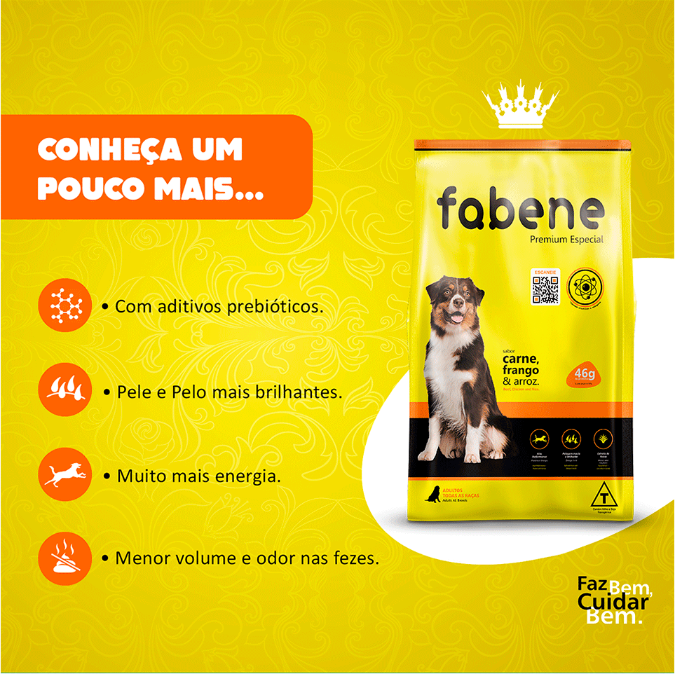 Ração Seca Fabene Premium Especial para Cães Adultos - 20Kg