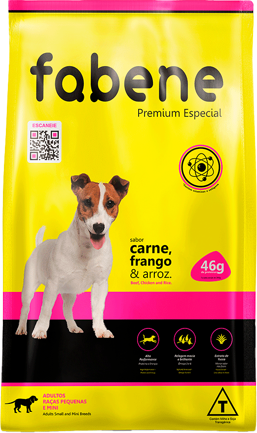 Ração Seca Fabene Premium Especial para Cães Raças Pequenas e Miniaturas - 3Kg