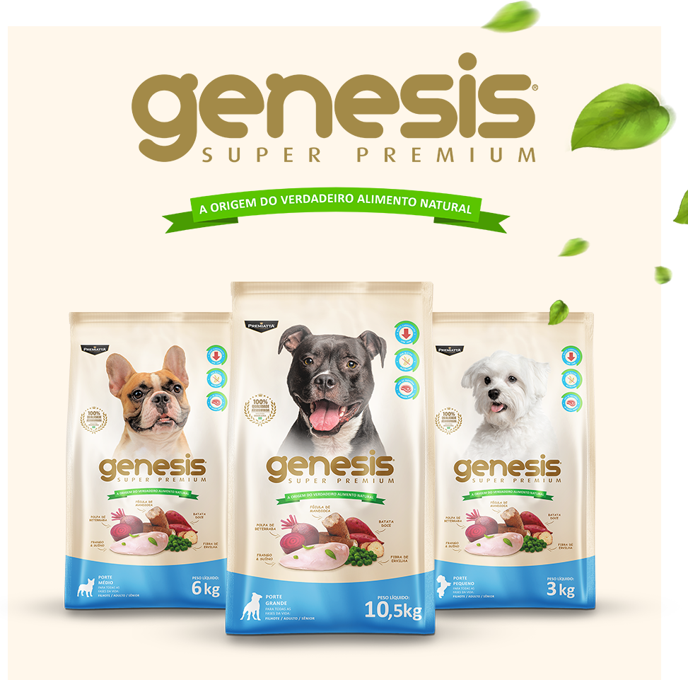 Ração Premiatta Genesis Frango e Suino para Cães Porte Grande - 10,5Kg