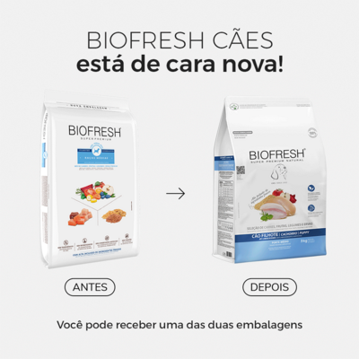 Ração Seca Biofresh Mix de Carne, Frutas, Legumes e Ervas Frescas Cães Filhotes de Raças Médias