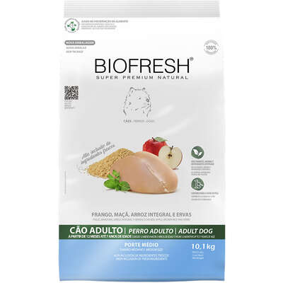 Ração Seca Biofresh Frango, Maçã, Arroz integral e Ervas Cães Adultos Raças Médias