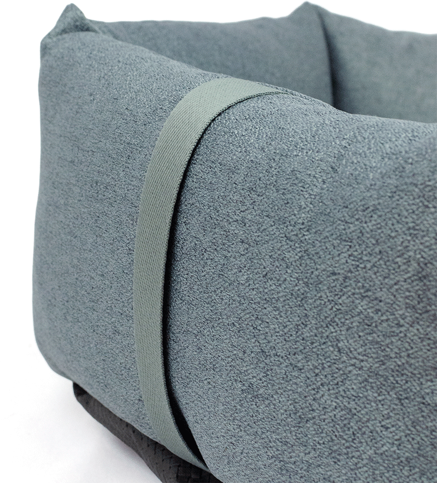 Cama Meau Hexa Linho Azul - Tam. G
