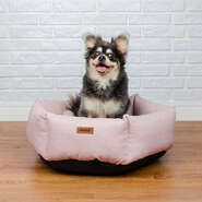 Cama Meau Hexa Linho Rosa - Tam. M