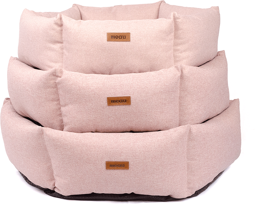 Cama Meau Hexa Linho Rosa - Tam. M