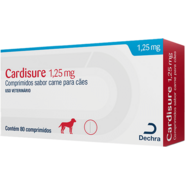 Tratamento da Insuficiência Cardíaca Cardisure 1,25 mg para Cães - 80 Comprimidos