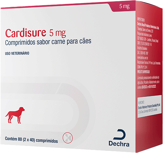 Tratamento da Insuficiência Cardíaca Cardisure 5 mg para Cães - 80 Comprimidos