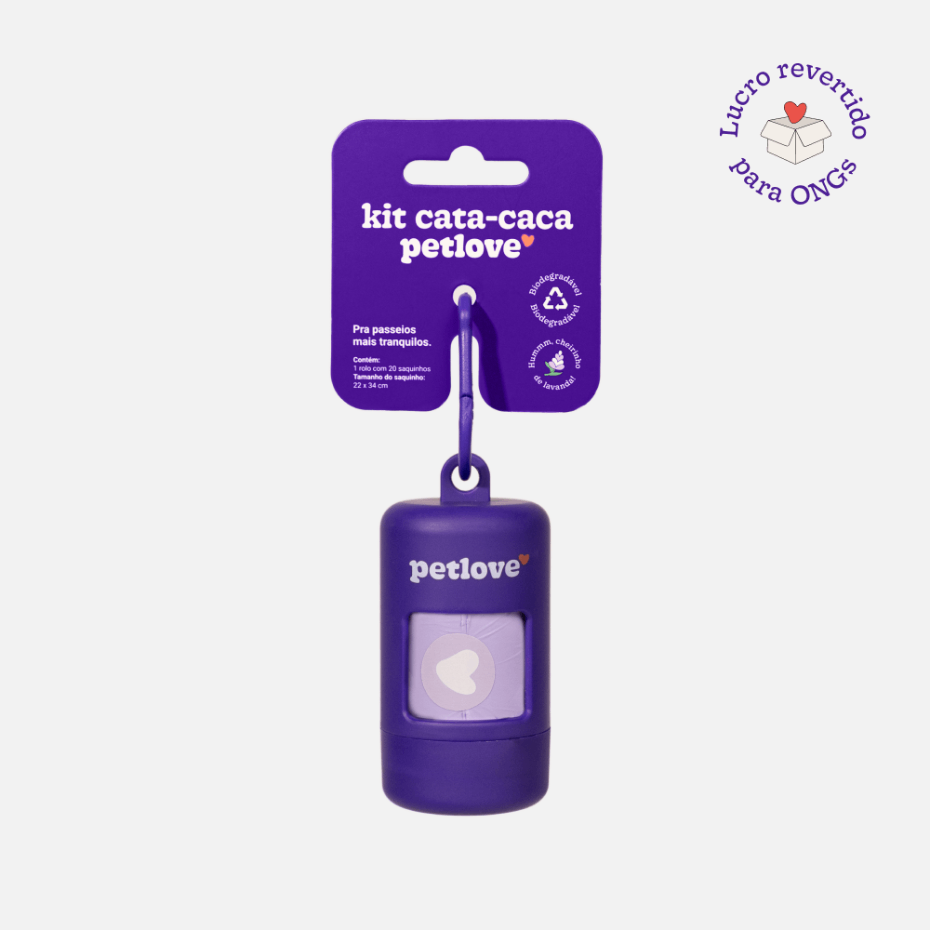 Kit Cata-Caca Dispensador Petlove ¿¿- 1 Rolo