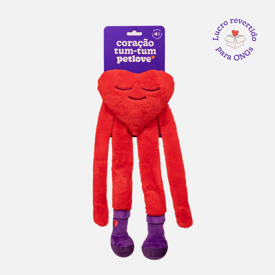 Pelúcia Coração Tum - Tum Petlove para Cães - Tam. Único