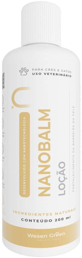 Loção Calmante Wesen Green Nanobalm para Cães e Gatos - 200 mL