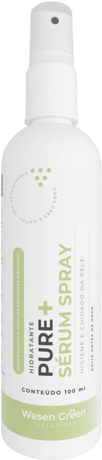 Sérum Spray Hidratante Wesen Green Pure+ para Cães e Gatos - 100 mL
