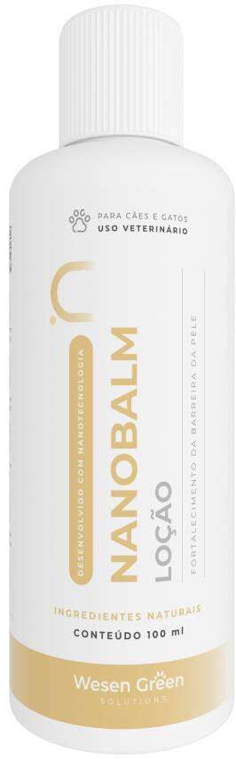 Loção Calmante Wesen Green Nanobalm para Cães e Gatos - 100 mL