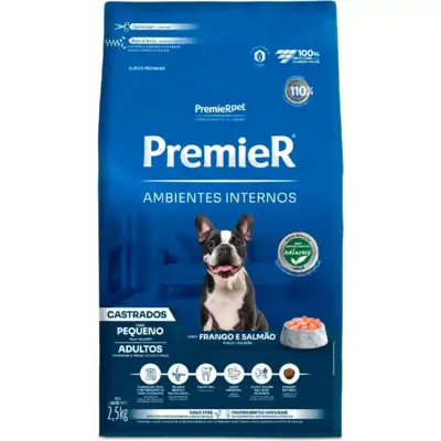 Ração Premier Pet Ambiente Interno Cães Castrados