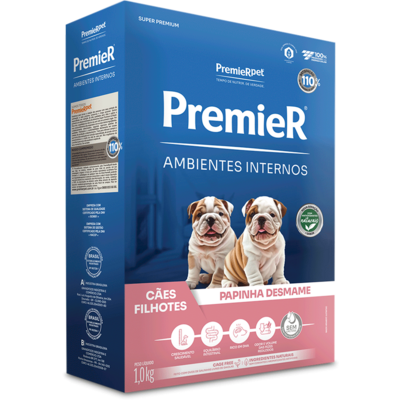 Papinha Desmame Premier Pet Ambientes Internos Cães Filhotes - 1 Kg