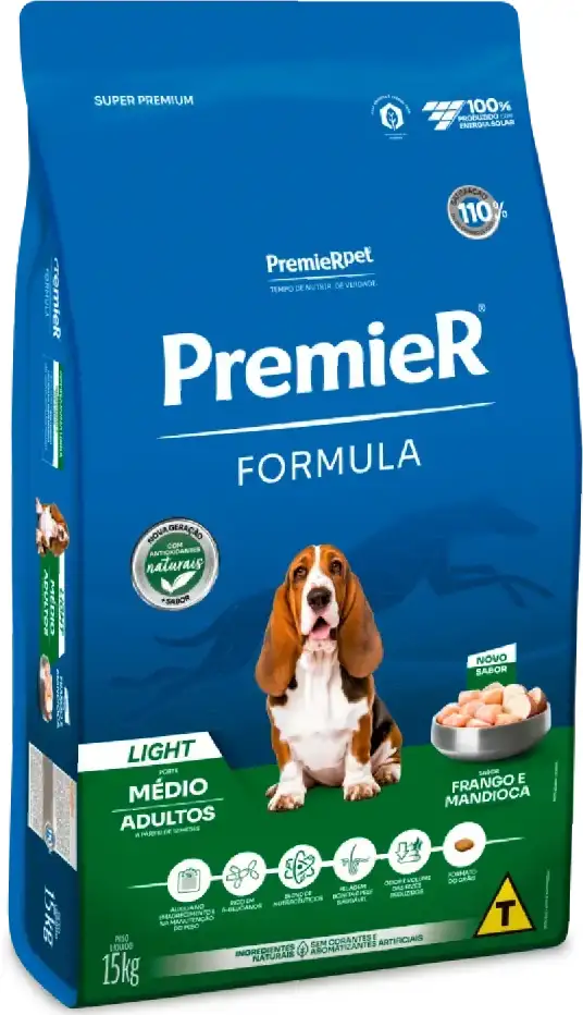 Ração Premier Pet Formula Cães Adultos Light - 15Kg
