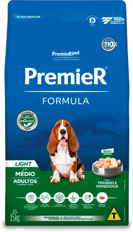 Ração Premier Pet Formula Cães Adultos Light - 15Kg