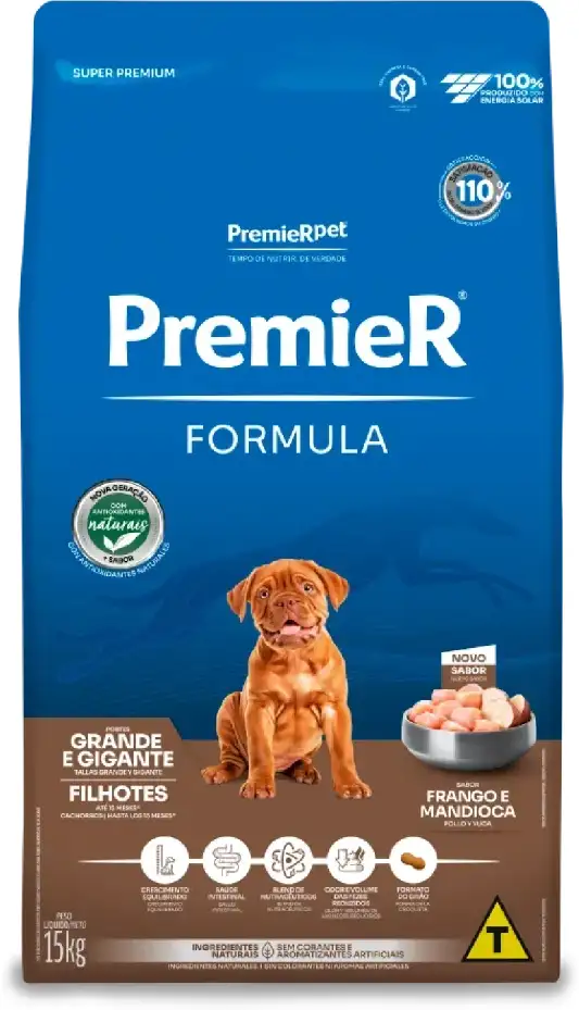 Ração Premier Pet Formula Cães Filhotes Raças Grandes e Gigantes Frango - 15Kg