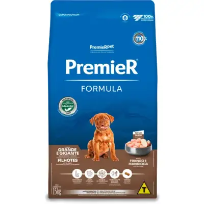 Ração Premier Pet Formula Cães Filhotes Raças Grandes e Gigantes Frango