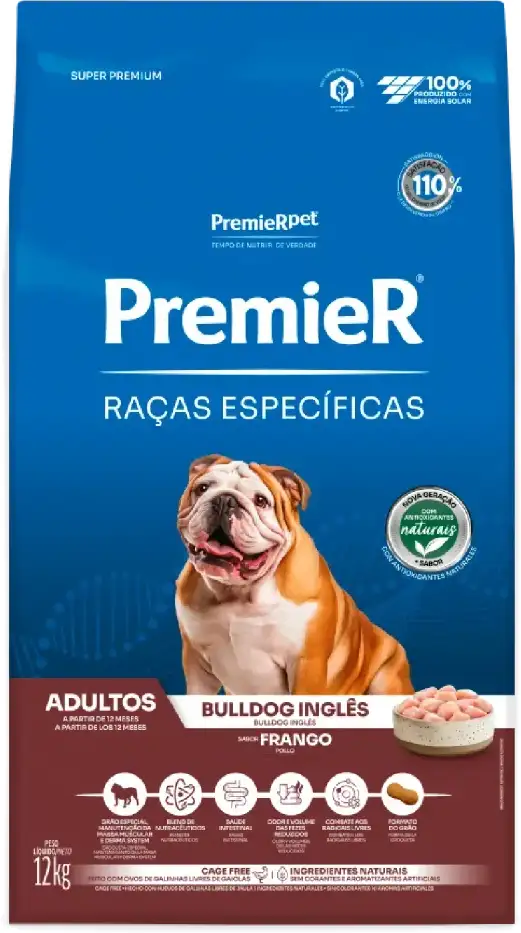 Ração Premier Pet Raças Específicas Bulldog Adulto - 12Kg