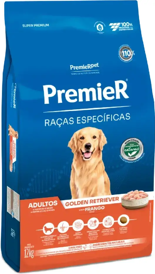 Ração Premier Pet Raças Específicas Golden Retriever Adulto - 12Kg