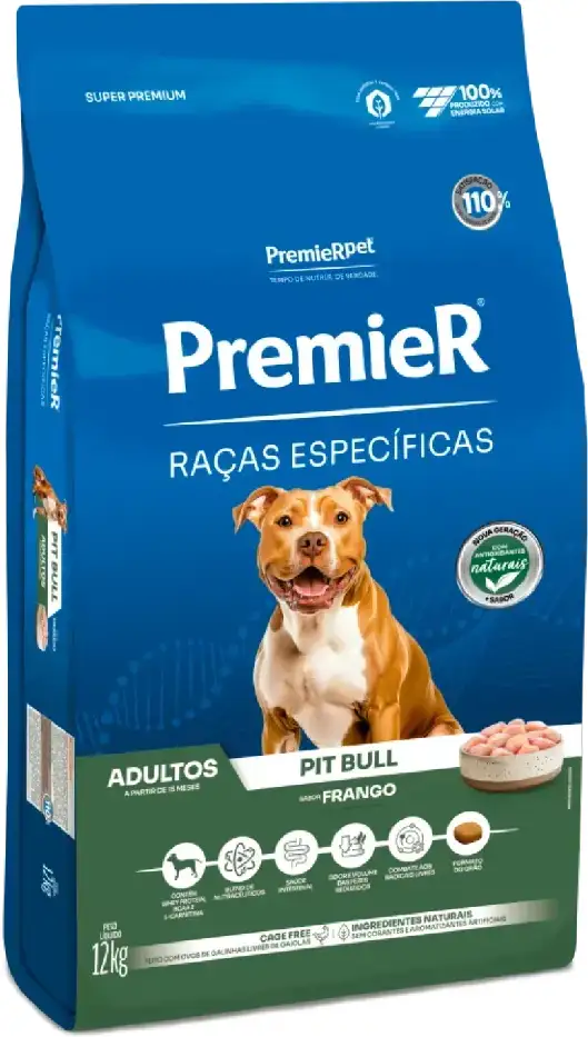Ração Premier Pet Raças Específicas Pit Bull Adulto - 12Kg