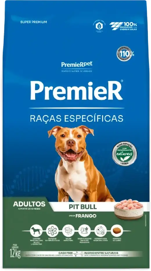 Ração Premier Pet Raças Específicas Pit Bull Adulto - 12Kg