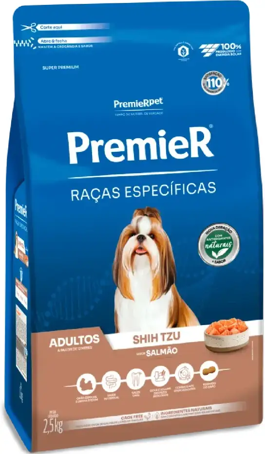 Ração Premier Pet Raças Específicas Salmão Shih Tzu Adulto - 2,5Kg