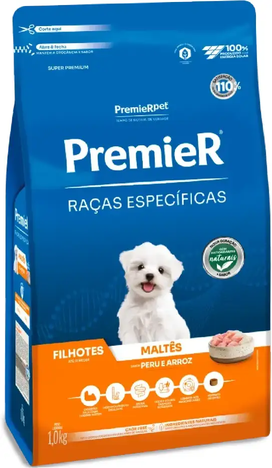 Ração Premier Pet Raças Específicas Maltês Filhotes - 1Kg