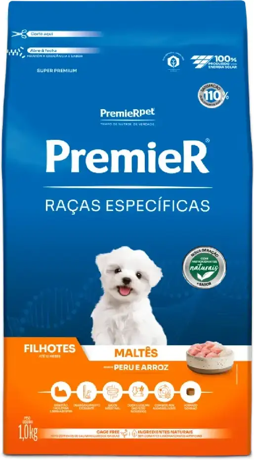 Ração Premier Pet Raças Específicas Maltês Filhotes - 1Kg