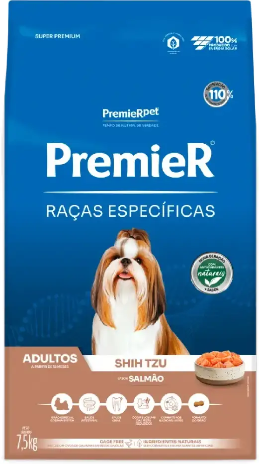Ração Premier Pet Raças Específicas Salmão Shih Tzu Adulto - 7,5Kg