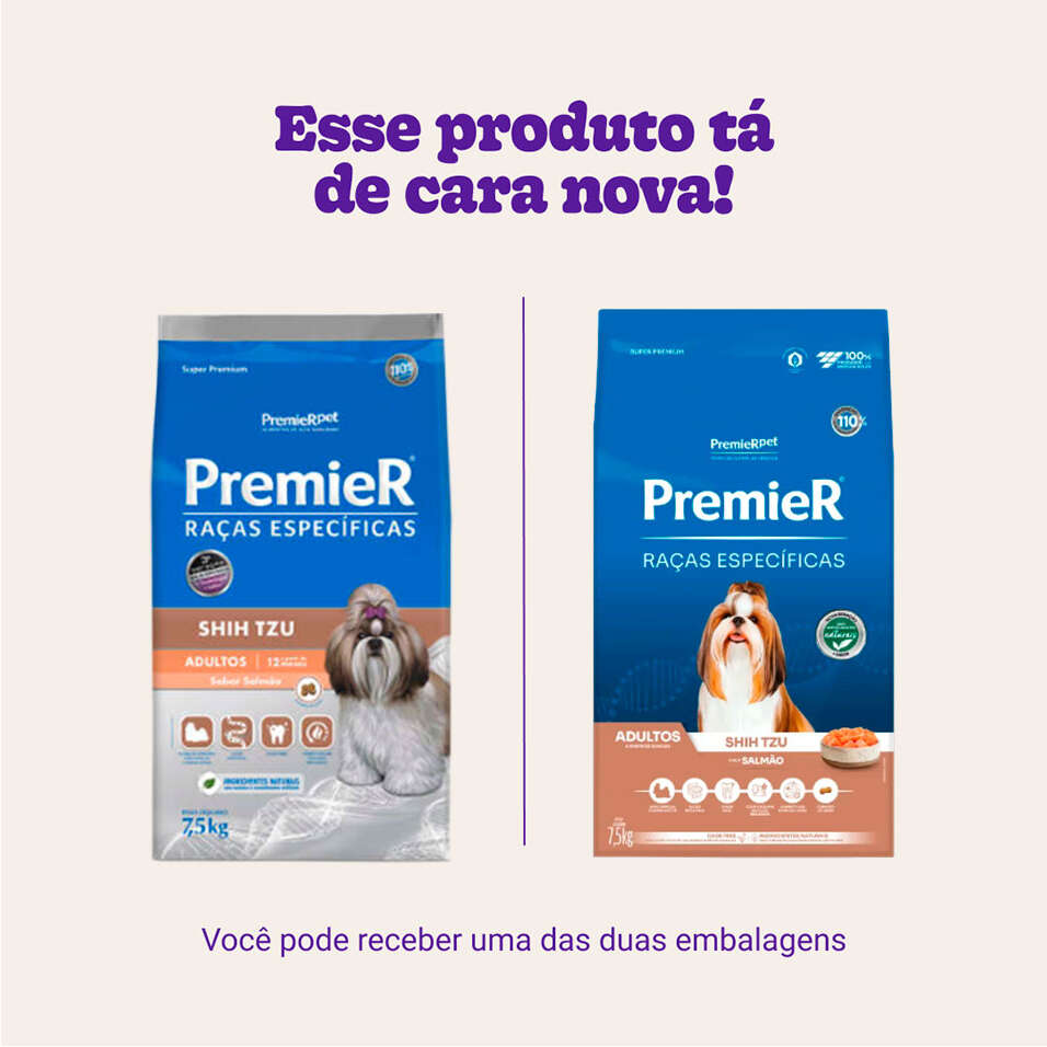 Ração Premier Pet Raças Específicas Salmão Shih Tzu Adulto - 7,5Kg