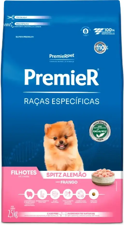 Ração Premier Raças Específicas Spitz Alemão Filhote - 2,5Kg