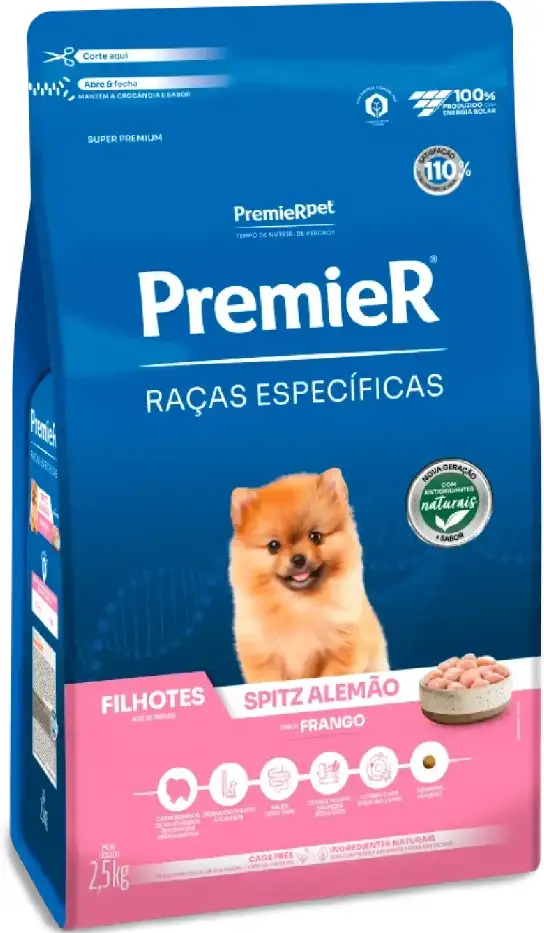 Ração Premier Raças Específicas Spitz Alemão Filhote - 2,5Kg