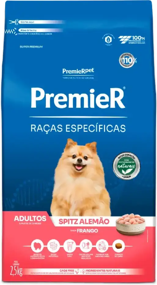 Ração Premier Raças Específicas Spitz Alemão Adulto - 2,5Kg