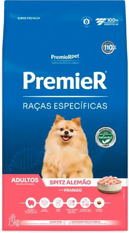 Ração Premier Raças Específicas Spitz Alemão Adulto - 7,5Kg