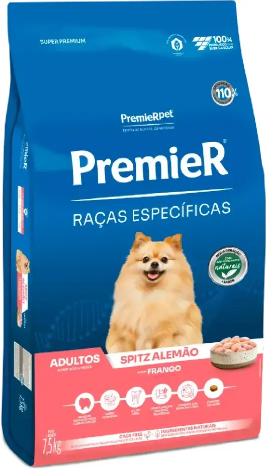 Ração Premier Raças Específicas Spitz Alemão Adulto - 7,5Kg