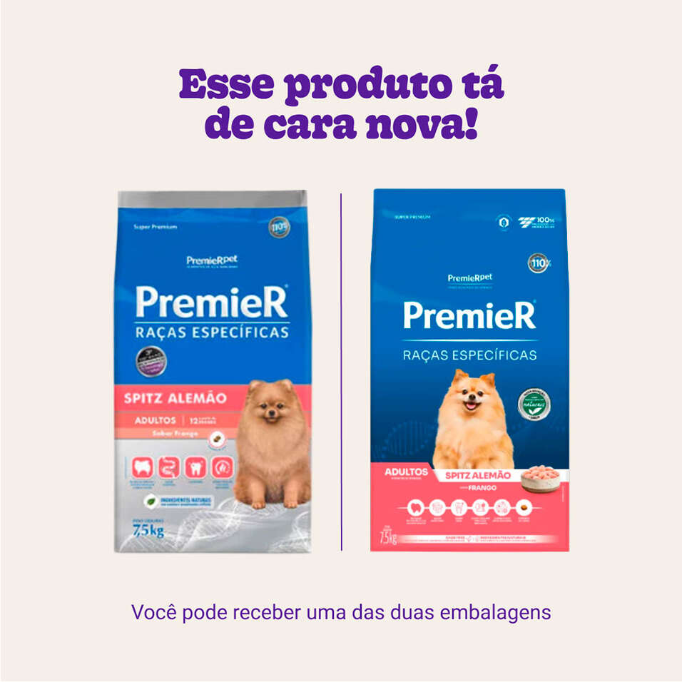 Ração Premier Raças Específicas Spitz Alemão Adulto - 7,5Kg