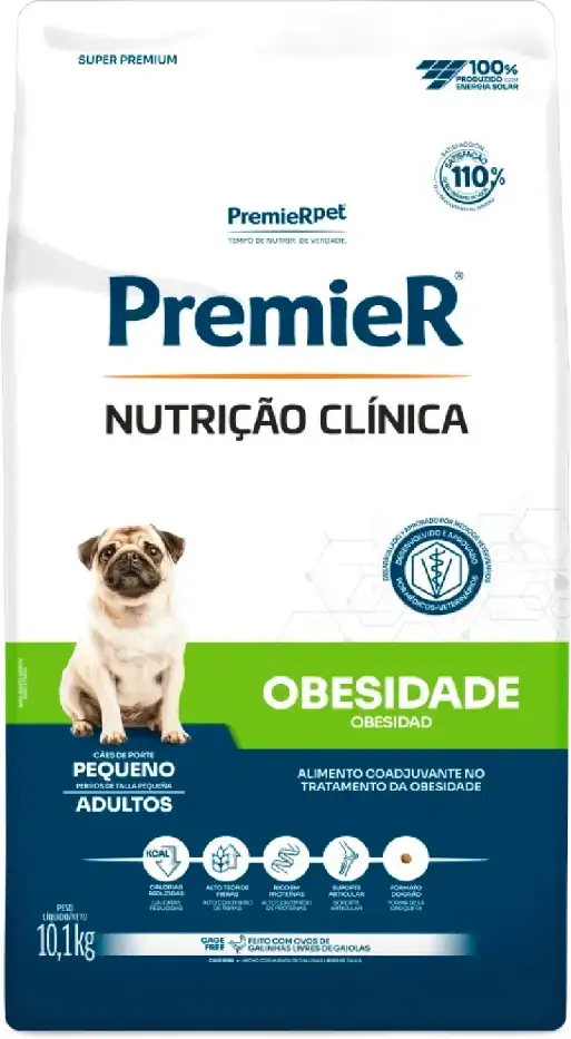 Ração Premier Nutrição Clínica Obesidade para Cães Adultos Pequeno Porte - 10,1Kg
