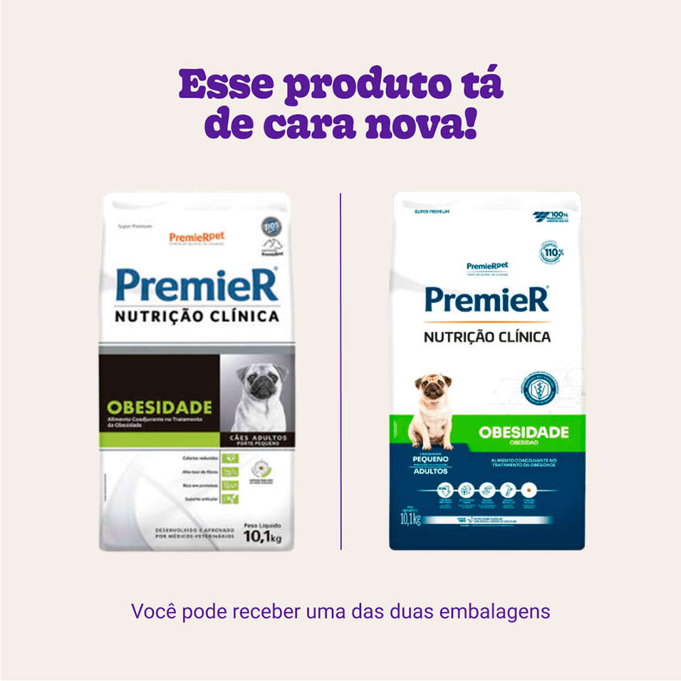 Ração Premier Nutrição Clínica Obesidade para Cães Adultos Pequeno Porte - 10,1Kg