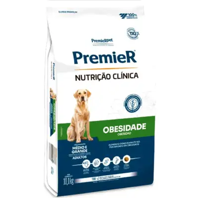 Ração Premier Nutrição Clínica Obesidade para Cães Adultos Médio e Grande Porte