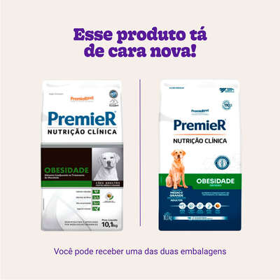 Ração Premier Nutrição Clínica Obesidade para Cães Adultos Médio e Grande Porte