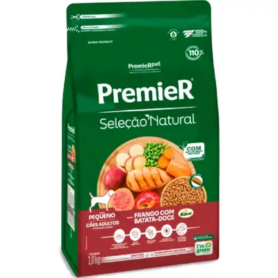 Ração Premier Pet Seleção Natural Cães Adultos Raças Pequenas Frango Korin com Batata Doce