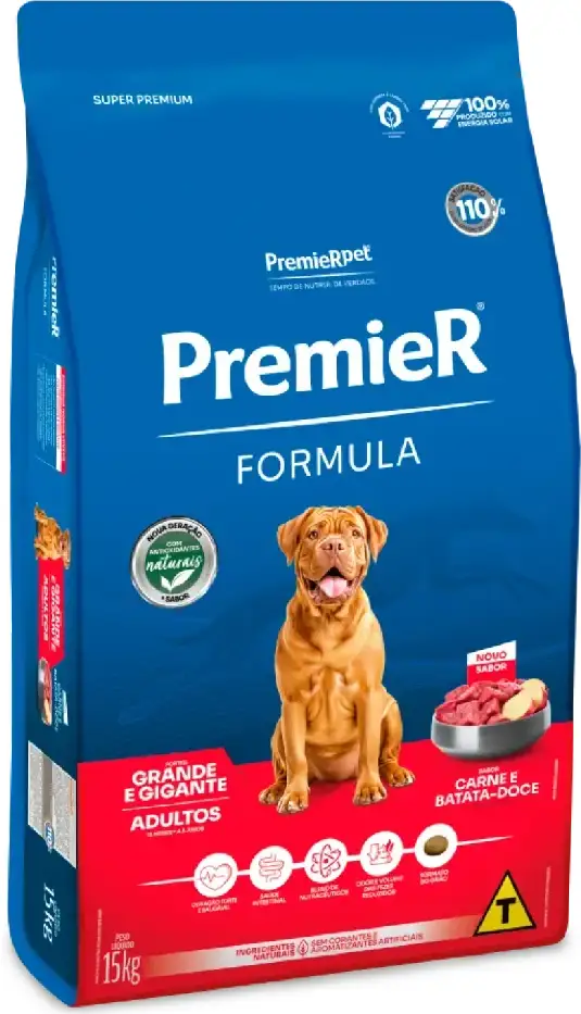 Ração Premier Pet Formula Carne Cães Adultos Porte Grande e Gigante - 15Kg